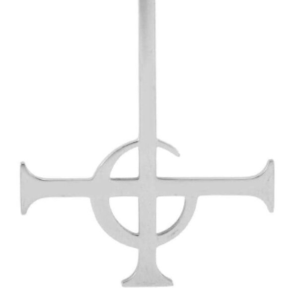 Ghost BC Necklace Nameless Ghost Band Crucifix Papa Emeritus Silver - Picture 4 of 4